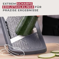 Fackelmann rozsdamentes zöldségvágó 4 fokozatú szeletelővel és maradék tartóval 6