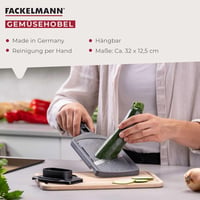 Fackelmann rozsdamentes zöldségvágó 4 fokozatú szeletelővel és maradék tartóval 2