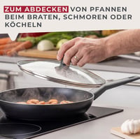 Fackelmann üveg fedő 28 cm fekete bakelittel 3
