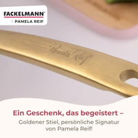 Tigaie Fackelmann x Pamela Reif 28 cm - Aluminiu reciclat cu înveliș ceramic fără PFAS, bej pastel, pentru toate plitele 6