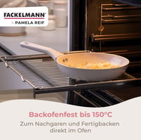 Sada panvíc Fackelmann x Pamela Reif 3 ks – Ø 20/24/28 cm, pastelová béžová, keramický povrch bez PFAS, recyklovaný hliník, na všetky typy sporákov 5