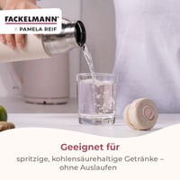 Fackelmann x Pamela Reif termo boca 550 ml – Dvostruka stijenka od nehrđajućeg čelika sa silikonskom izolacijom za tople i hladne napitke, nepropusna 6