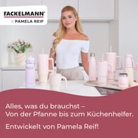 Fackelmann x Pamela Reif termo boca 550 ml – Dvostruka stijenka od nehrđajućeg čelika sa silikonskom izolacijom za tople i hladne napitke, nepropusna 9