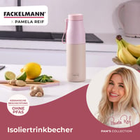 Fackelmann x Pamela Reif termo boca 550 ml – Dvostruka stijenka od nehrđajućeg čelika sa silikonskom izolacijom za tople i hladne napitke, nepropusna 2