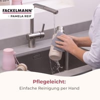 Fackelmann x Pamela Reif termo boca 550 ml – Dvostruka stijenka od nehrđajućeg čelika sa silikonskom izolacijom za tople i hladne napitke, nepropusna 8