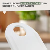 Fackelmann ribež za povrće s 2 oštrice od nehrđajućeg čelika i držačem ostataka – 29 x 12,5 cm, plastika, precizno rezanje, proizvedeno u Njemačkoj 6