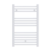 Facula Ocean fehér vizes törölközőmelegítő radiátor 803x500 mm, 3 tartóval és légtelenítővel, 3x1/2 csatlakozással 1