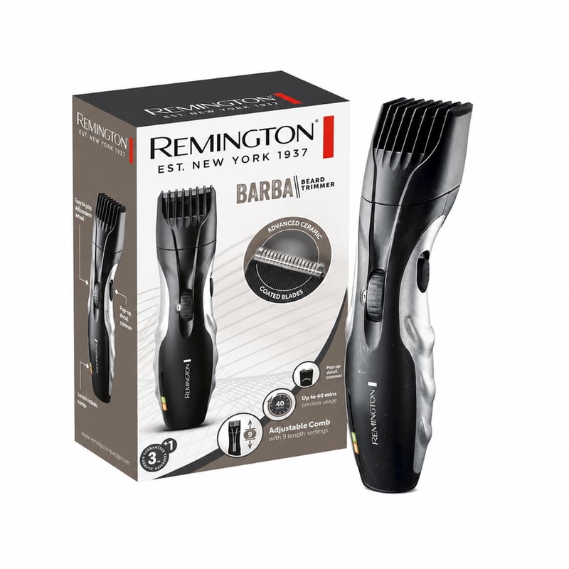 Aparat de tuns barbă Remington MB320C pentru bărbați, lame ceramice, 9 setări de lungime — Urme de uzură (stare: vezi a 2-a imagine)