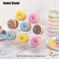 Faderr Akril Fánk Fali Tartó, Átlátszó Donut Stand Esküvőre és Születésnapra 5