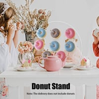 Faderr Akril Fánk Fali Tartó, Átlátszó Donut Stand Esküvőre és Születésnapra 7