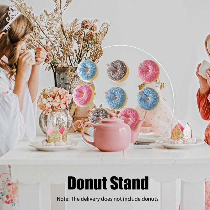 Faderr Akril Fánk Fali Tartó, Átlátszó Donut Stand Esküvőre és Születésnapra