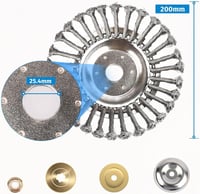 Fadun Acél Gyomkefe Bozótvágóhoz 200x25,4mm - Univerzális Drótkefe Gyom és Moha Eltávolításához Kertben, Járdán, Ereszcsatornán 5
