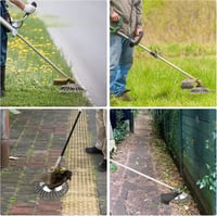 Fadun Acél Gyomkefe Bozótvágóhoz 200x25,4mm - Univerzális Drótkefe Gyom és Moha Eltávolításához Kertben, Járdán, Ereszcsatornán 8