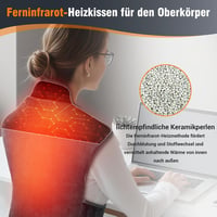 Comfytemp Infravörös Súlyozott Nyak és Vállmelegítő Párna, 1,1 kg, 6 Hőfokozat, 1-3 Órás Időzítő, 57x50 cm, Mosható  2