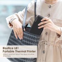 Bisofice L81 Mobil Hőnyomtató A4 - Vezeték Nélküli Hordozható Nyomtató 3 Tekercs Hőpapírral - Utazáshoz, Telefonhoz és Laptophoz 2