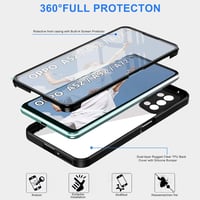 Oppo A52/A72/A92 360°-os átlátszó védőtok beépített kijelzővédővel 2