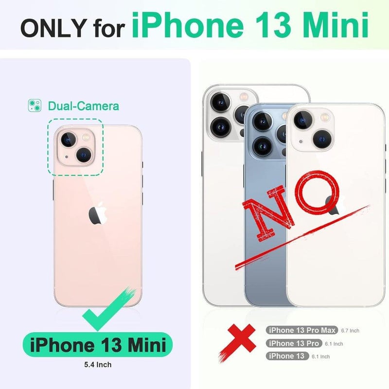 Apple iPhone 13 Mini Kék Áttetsző Szilikon Tok Beépített Képernyővédővel