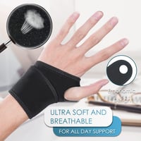 URAQT Fekete Csuklószorító 2 db - Állítható, Légáteresztő Sportkötés Férfiaknak és Nőknek 5