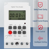 Fafeicy digitális időzítő LCD kijelzővel 32 csoportos programozható 220V 3