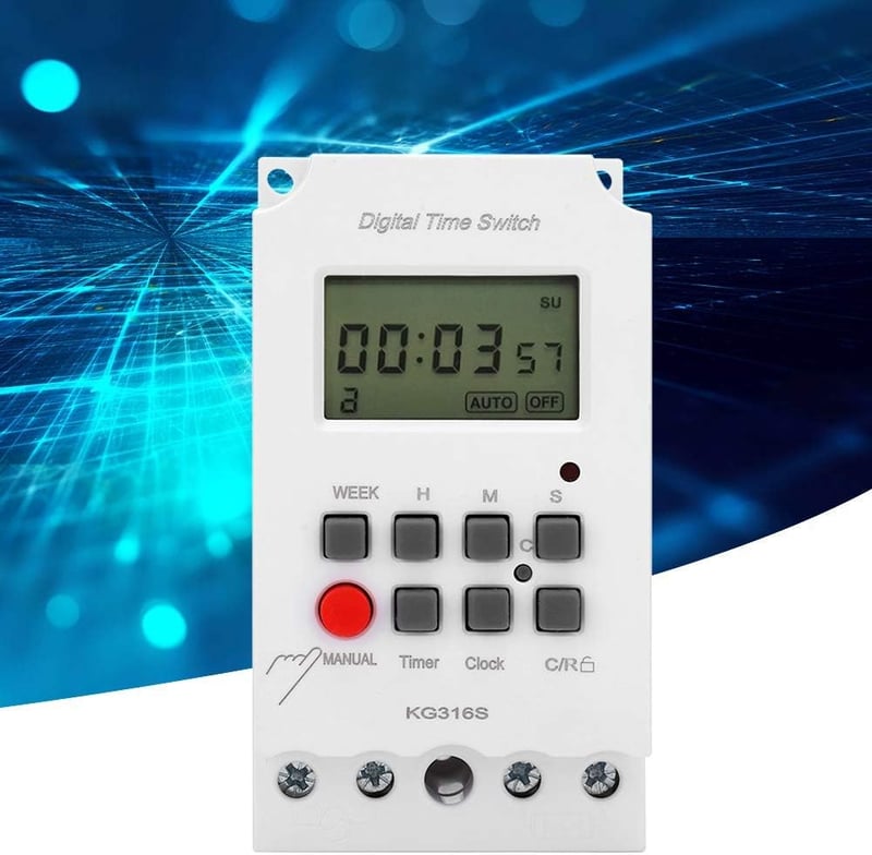 Fafeicy digitális időzítő LCD kijelzővel 32 csoportos programozható 220V