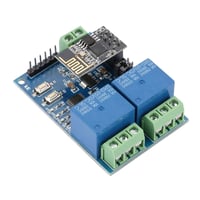 Fafeicy ESP8266 Kétcsatornás WiFi Relé Modul - 5V IOT Okosotthon Vezérlő, Távoli Kapcsoló Mobilalkalmazással, 59x40mm 3