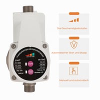 Fafeicy IP64 pumpa za povećanje tlaka vode 100-200W, 25-35 L/min, automatski motor bez četkica s 3 brzine, za slavine, WC, tuševe, bojlere, EU utikač 3