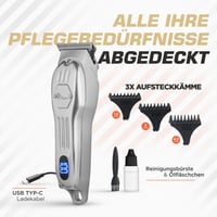 Trimmer Profesional de Tuns pentru Bărbați Fagaci, Lamă în formă de T pentru Linii Precise, Conturare Detaliată 6