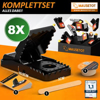 Fairfield Egércsapda Készlet [8 db] - Állatbarát Ütőmechanizmus + Nem Mérgező Csalétek - Újrahasználható Egérfogó Otthonra és Kertbe 2