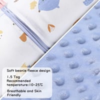 Fairy Baby 1.5 TOG Hálózsák Újszülött Kék 18-36 Hó Dupla Cipzár Pamut 2