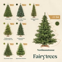 Umelý vianočný stromček FairyTrees Nordmann so stojanom, zelené PVC, 180 cm, FT14/FT15 7