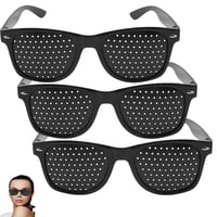 Ochelari cu orificii FaJoek, ochelari Pinhole, cu brațe pliabile, ochelari pentru antrenamentul și relaxarea ochilor, negri 1