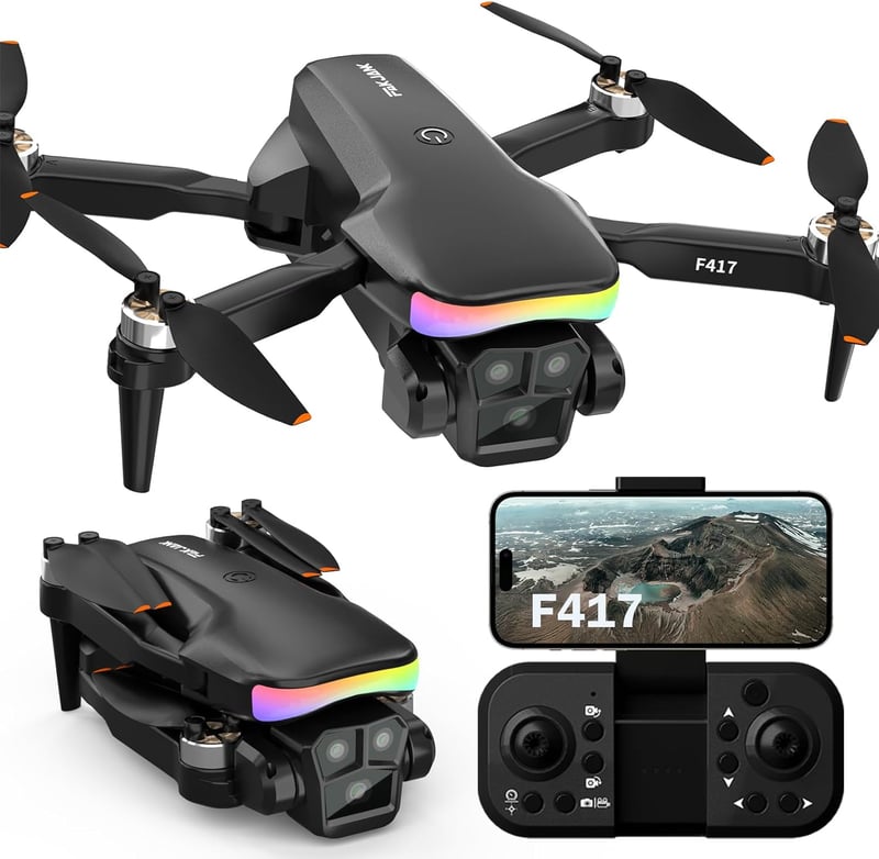 FAKJANK 1080P kamerás FPV dron LED világítással, WiFi, magasságtartás, kezdőknek