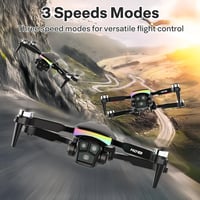 Dronă RC FAKJANK cu cameră 4K, iluminare LED RGB, quadcopter FPV cu telecomandă, mod headless, menținere a altitudinii, poziționare optică 6