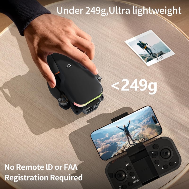 FAKJANK Kezdő Drón 1080P HD Dupla Kamerával - LED Csíkkal, 90° Állítható, Optikai Érzékelő, Cserélhető Akkumulátor, Applikációs Irányítás, G
