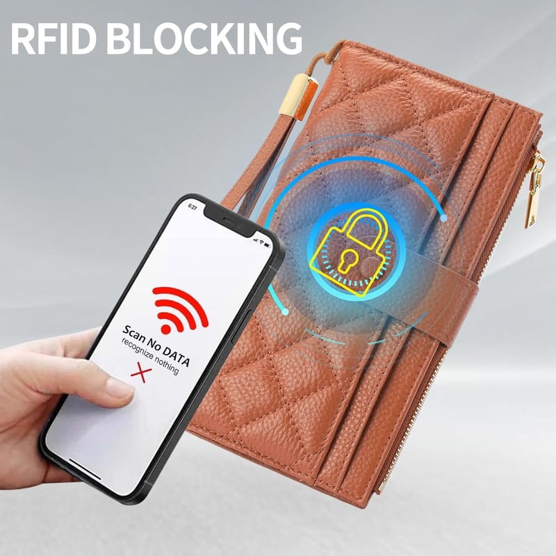 FALAN MULE női pénztárca RFID védelemmel, valódi bőr, 12 kártyatartó