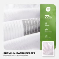 FALARY Bamboo Sneaker Zokni Férfi Női 6 Pár Fehér 43-46-os Méret Rövid Sportszokni Lélegző Antibakteriális Futózokni Unisex 3