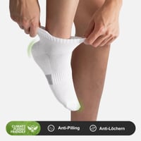 FALARY Bamboo Sneaker Zokni Férfi Női 6 Pár Fehér 43-46-os Méret Rövid Sportszokni Lélegző Antibakteriális Futózokni Unisex 5