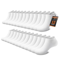 FALARY Ponožky Sneaker pánske a dámske z biobavlny, 12 párov, unisex členkové ponožky, športové, nízke 1