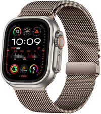 Faliogo Rozéarany Acél Szíj Apple Watch Ultra 2/Ultra Órához - Ejtőernyős Csattal, Kompatibilis Series 10 46mm, 9/8/7 45mm, SE2/SE/6/5/4 44m 2