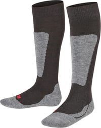 Șosete de schi pentru copii FALKE, respirabile, cu uscare rapidă, termoreglabile, anti-miros, 1 pereche - 39-42, Negru 3000. 1