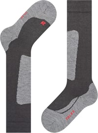 Șosete de schi pentru copii FALKE, respirabile, cu uscare rapidă, termoreglabile, anti-miros, 1 pereche - 39-42, Negru 3000. 5