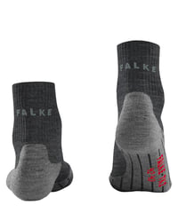 Pánske turistické ponožky FALKE TK2 Explore Short - sivá (Asphalt Melange), veľkosť 42-43, vlna, priedušné, protizápachové, 1 pár 2