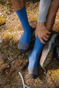 Pánske turistické ponožky FALKE TK2 z vlnenej funkčnej zmesi, stredné polstrovanie, antibakteriálne, tmavomodré, 1 pár 4