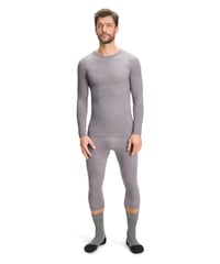 Colanți funcționali 3/4 pentru bărbați FALKE Wool-Tech Light - gri (Grey-Heather), mărimea M, lână merinos cu uscare rapidă 6