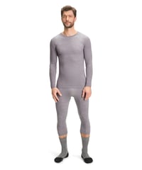 Colanți funcționali 3/4 pentru bărbați FALKE Wool-Tech Light - gri (Grey-Heather), mărimea M, lână merinos cu uscare rapidă 5