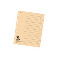 Falken 100 buc. Separatoare din carton reciclat DIN A4, culoarea șamois, pentru bibliorafturi, dosare, caiete mecanice și agende, certificat Blue Angel 1