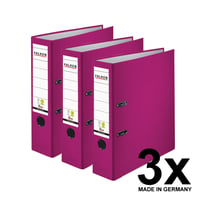 Zakladač na dokumenty Falken PP-Color, 3 ks – A4, šírka 8 cm, farba černica, vegánsky plastový krúžkový zakladač, vyrobené v Nemecku 2