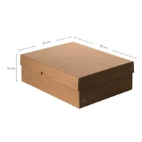 Kartonová archivačná škatuľa Falken PureBox Nature, DIN A4, výška 100 mm, hnedá 3