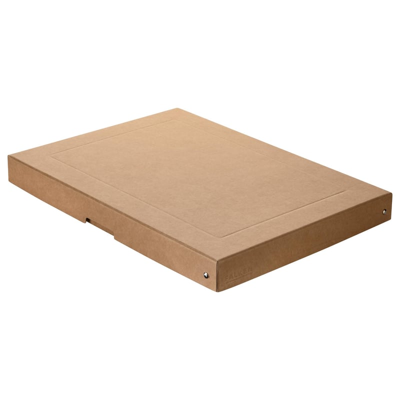 Cutie din carton Falken PureBox Nature cu capac, DIN A3, înălțime 40 mm, maro, cutie de depozitare, cutie de cadou