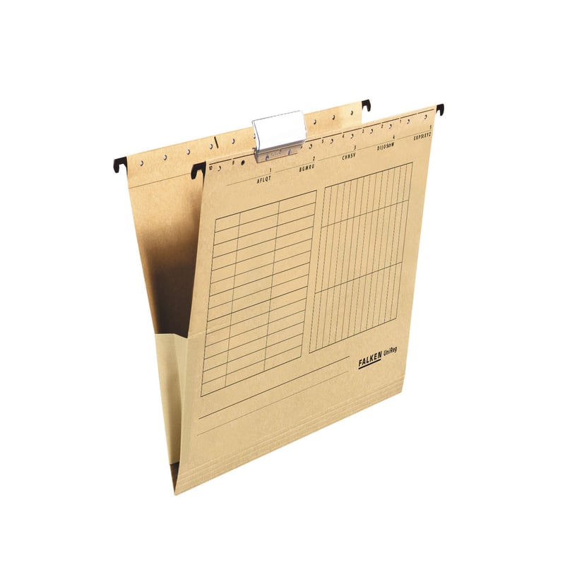Falken UniReg závesná zložka A4 – hnedá, recyklovaný kartón, 25 ks